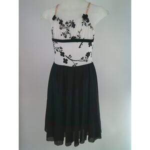 Dance Costume Dansco   Medium Child Black Floral Design Ballet  Glitter